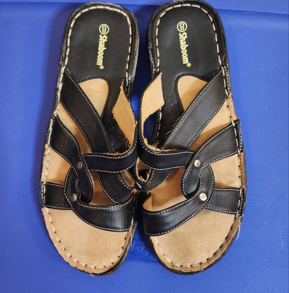 SANDLES SHABOOM SIZE 8 BLACK